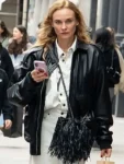 New-York-City-2025-Diane-Kruger-Bomber-Leather-Jacket